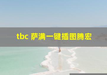 tbc 萨满一键插图腾宏